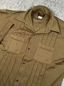 Vintage Military field ShirtBC Ethic Polyester Olive Made in U S A LargeY2K - Picture 1 of 9