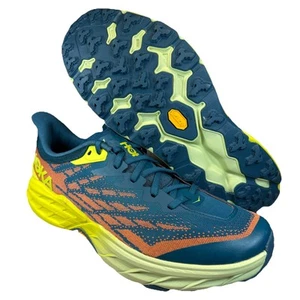 Hoka One scarpa uomo Speedgoat 5 blu corallo sneaker 1123157 BCEP taglia 11,5 D *LEGGI* - Foto 1 di 18