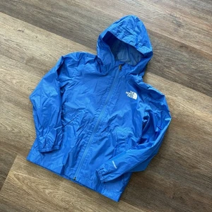 The North Face Boys Blue Red Block Logo Dryvent Windbreaker Style Jacket Size M - Picture 1 of 8
