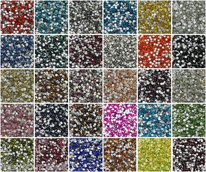 720 piezas de diamantes de imitación de cristal DMC lámina plateada elige tus colores y tamaños  - Imagen 1 de 31
