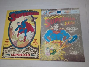 2x Superman Issue 1 and Issue 300 Vintage Comic Cover Poster Print Wall Art - Picture 1 of 9