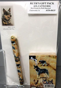 Nuovo set penna e blocco note carte da gioco Australian Cattle Pet Dog di Ruth Maystead - Foto 1 di 7