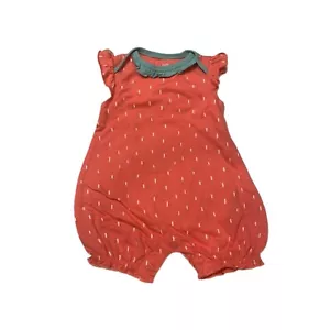 NWOT Carters Baby Girl Red Strawberry Romper 3M - Picture 1 of 3