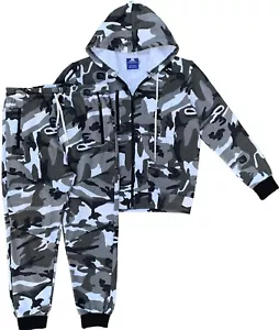 Men's Sweat suit Camouflage Jogger Soft Fleece suit & Bottom Outfit Med to 5XL - Picture 1 of 19