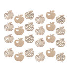 100Pcs Unfinished Wooden Apple Cutouts for Crafts and Ornaments
