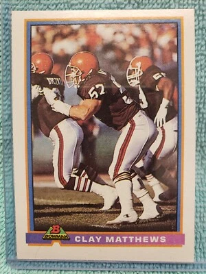 1991 BOWMAN CLAY MATTHEWS #95 CLEVELAND BROWNS - Image 1 of 4