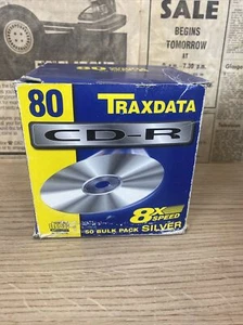 50 x Ritek Traxdata Blank CD-R Discs 700MB 52X Speed 1x50 Pack - Picture 1 of 3