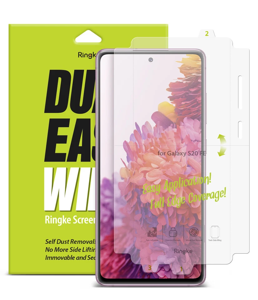 For Galaxy S20 FE Screen Protector Ringke [Dual Easy Wing] Full Cover Film - 2PK - Image 1 of 1