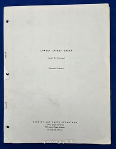Original Lowrey Organs Schematic Diagrams Manual / DS - Heritage - Picture 1 of 1