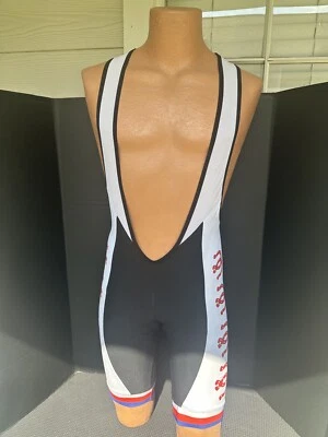 Vomax Men Jersey Mules Cycling Team lg Bib Black/White,  Jersey included as set - Image 1 of 4