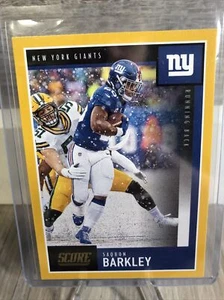 Score Yellow Border Saquon Barkley New York Giants #180 2020 - Imagen 1 de 6
