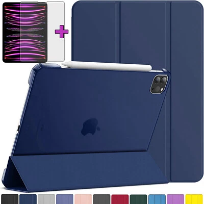 LONFEID Smart Cover + 9H Lámina blindada Cristal Templado iPad Pro 11 2022/2021/2020 (4/3/2ª Gen) -3*