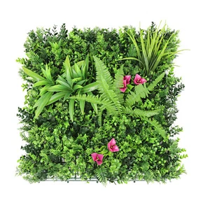 20"x20" Artificial Faux 3D Mix Leaf Privacy Fence Screen Decor Panel Hedge V12 - Picture 1 of 8