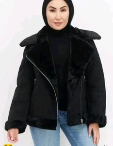 FRENCH CONNECTION Women Plain Softshell Jacket Black STYLE 70VSZ SIZE M BNWT - Picture 1 of 21