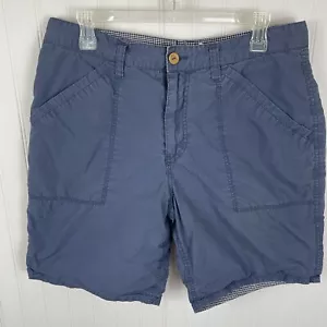 Unbranded Mens Reversible Check Cotton Canvas Chino Shorts Navy Blue Men's 34x9 - Picture 1 of 10