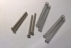 New Slotted Vintage 50's Style Nickel #3 x 48 PAF Screws+Springs for Gibson USA - Picture 1 of 4