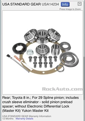 Toyota 4Runner Rear Diff Kit - Image 1 of 3