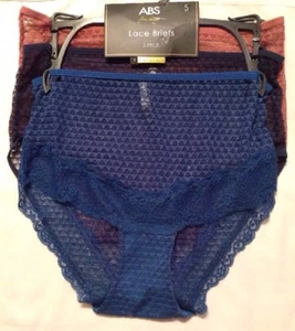 ABS Allen Schwartz Lace Brief Panties, Size Small, Pack Of 3, NWT - Picture 1 of 4