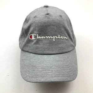 Champion Hat Cap Strapback Gray White Adjustable Adult Mens Dry Fit Athletic Run - Picture 1 of 9
