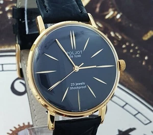 Poljot De Luxe ULTRA SLIM 2209 Dress Men's Mechanical Watch Vintage Style USSR  - Picture 1 of 12