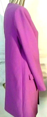 ALFANI Mujer Chaqueta/Abrigo Largo Bolsillos en la Rodilla Cremallera Forrado Talla M (10-12) Nuevo Foto 1 de 4