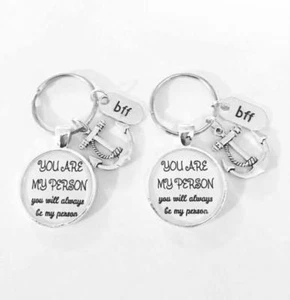 Best Friend Keychain Set You're My Person You Are My Person Anchor Bff - Picture 1 of 1