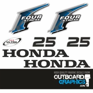 Kit de calcomanías/pegatinas motor fueraborda Honda BF25hp 25hp 4 tiempos - Imagen 1 de 1