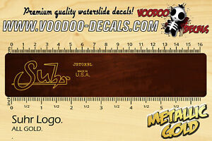 Suhr Logo (ALL GOLD) Headstock Waterslide decals