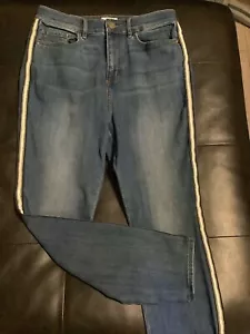 Loft High Rise Skinny Jeans 8P Side Ribbons NWOT - Picture 1 of 9