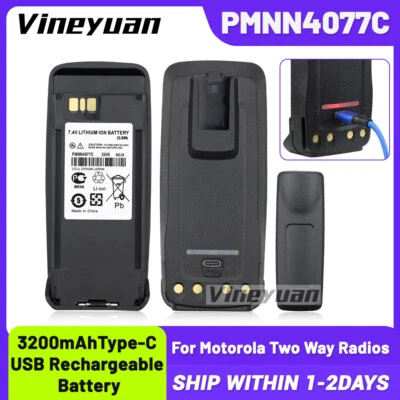 PMNN4077C 3200mAh Type-C USB Li-ion Battery for Motorola DP3400 DGP6150+ XPR6350 - Image 1 of 4