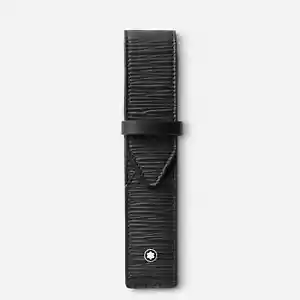 Pen case holder Montblanc meinsterstuck 130934 in black leather pouch for 1 pen - Picture 1 of 5