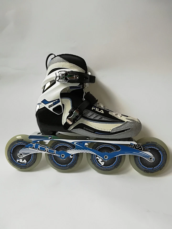 FILA Nine 100 Lady Black Blue Marathon Speedskate Inliner Skates 8011 Gr. 41