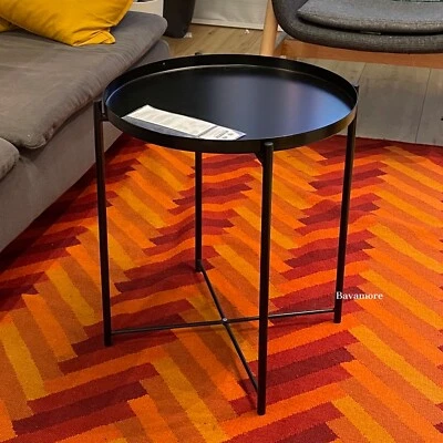 IKEA GLADOM with removable Top Tray table Steel Black, 17½"x20⅝" BRAND NEW - Image 1 of 4