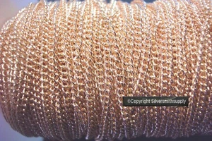 16' Jewelry Chain fine link rose gold pl cable curb 2mm 16 links " 5/64" PCH075d - Picture 1 of 4