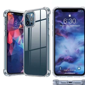 FOR iPhone X XS 11 11 PRO 12 PRO MAX 12 Clear Phone Case+3 PK Screen Protectors - Picture 1 of 12