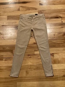 Adriano Goldschmied The Zip Up Legging Ankle Tan Skinny Zip TAG 28 Fits 30 x 28 - Picture 1 of 12