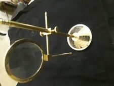 Glass Vintage Adjustable Stand Magnifier Gifts Solid Brass Desktop Magnifying