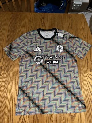 ADIDAS  SEATTLE SOUNDERS FC MENS HISPANIC HERITAGE SLIM FIT REPLICA JERSEY LARGE - Image 1 of 4