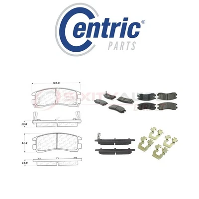 Centric Ceramic Disc Brake Pads w Shims for 1991-1998 Saturn SL2 1.9L L4 - tv Foto 1 de 4