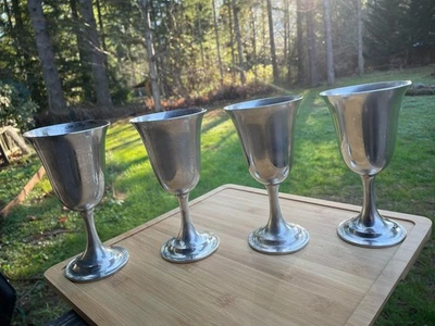 LORD SAYBROOK Sterling Silver WATER GOBLETS P664 (Lot of 4) International Vtg - Image 1 of 4