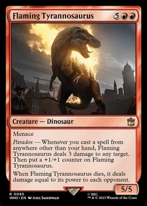 Flaming Tyrannosaurus 0085 Sin Lámina Raro Doctor Who Commander Magic The Gathering Casi Como Nuevo - Imagen 1 de 2