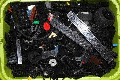 LEGO KONVOLUT KISTE KG - BLACK - BASIC/CITY/TECHNIC ETC. - Sonderteile  1,5  KG - Bild 1 von 3