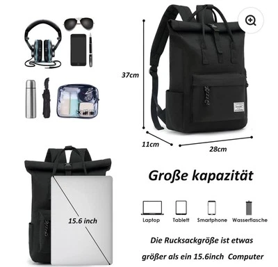 TAN TOMI TANTOMI Laptop,Rucksack Tasche 15,6Zoll,Rucksack Damen & Herren