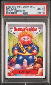 2023 GPK GreenLight Series 5 #3 Hal Pass Sticker PSA 10 GEM MINT GPK Collectible - Picture 1 of 3