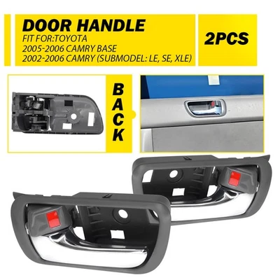 Door Handle Inside Left & Right Set for 2002 2003 2004 2005 2006 Toyota Camry 2x - Image 1 of 4