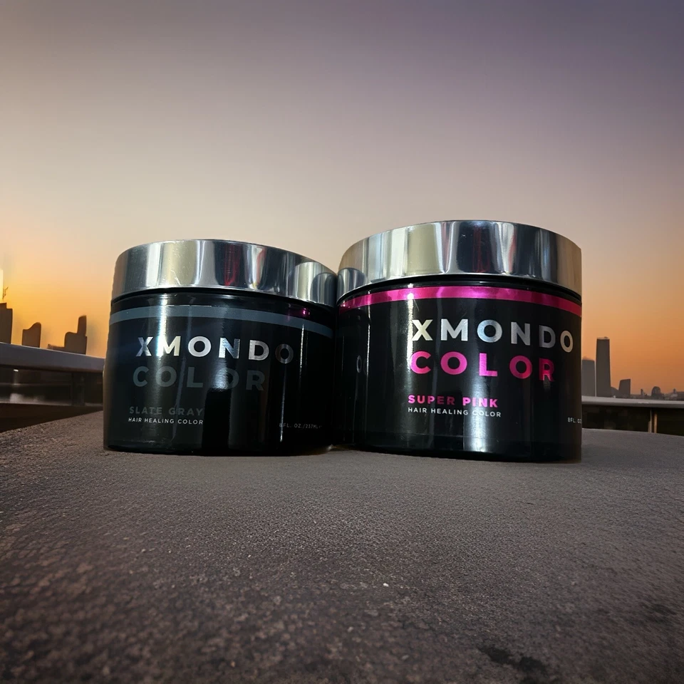 Nuevo Xmondo Color Super Rosa y Gris Pizarra 2 piezas Foto 1 de 4