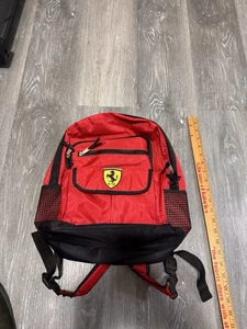 Vintage 1995 Ferrari Red Backpack Nice Man Merchandise Nylon - Picture 1 of 12