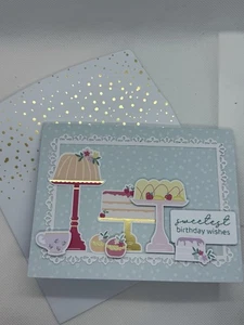 Stampin Up Handmade Birthday Card Sweet Cake Greeting Card With Envelope - Picture 1 of 3