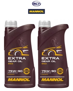 Mannol Extra Gear Oil 75W90 GL4/GL5 LS Olio Cambio Differenziale API GL 4-5 2x1L - Foto 1 di 3