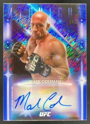 Mark Coleman 2025 Topps UFC Midnight Glimmer Graphs Auto /12 #GRG-MC SSP - Image 1 of 4